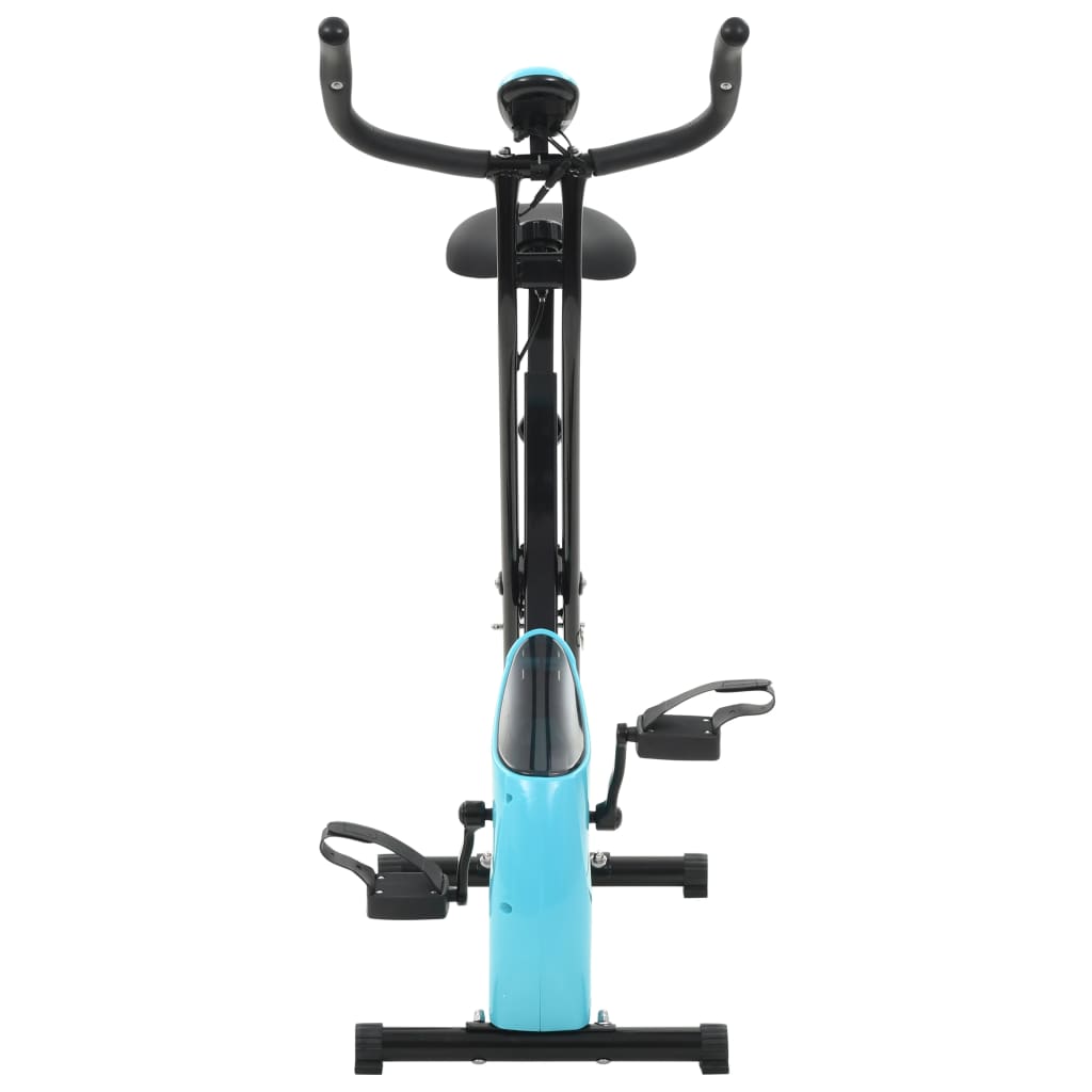 Berkfield Magnetic Exercise X-Bike with Pulse Measurement Black and Blue