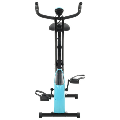 Berkfield Magnetic Exercise X-Bike with Pulse Measurement Black and Blue