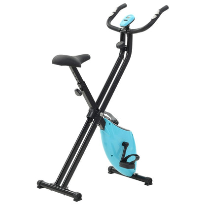 Berkfield Magnetic Exercise X-Bike with Pulse Measurement Black and Blue