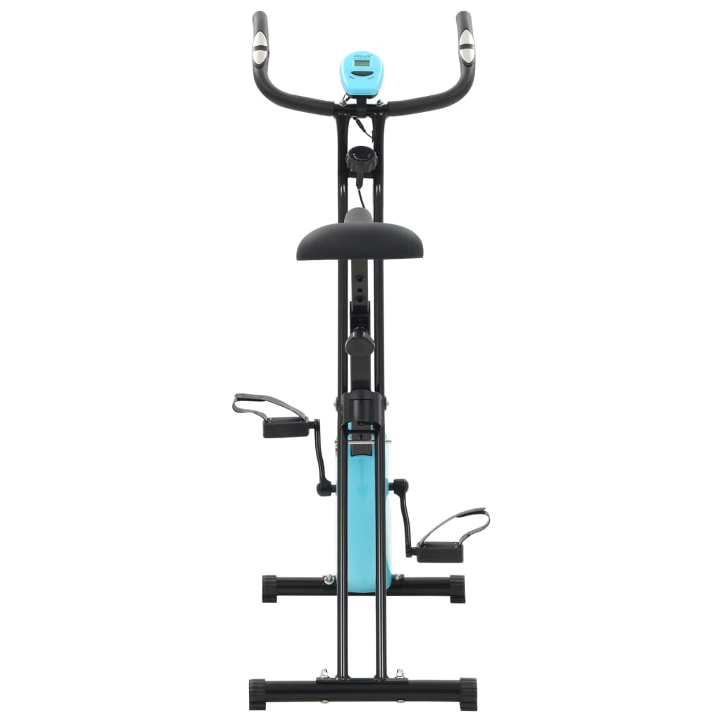 Berkfield Magnetic Exercise X-Bike with Pulse Measurement Black and Blue