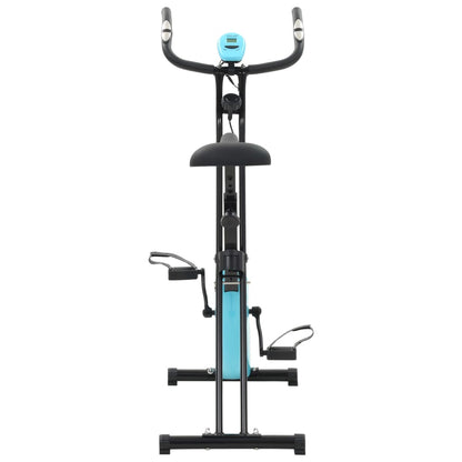 Berkfield Magnetic Exercise X-Bike with Pulse Measurement Black and Blue