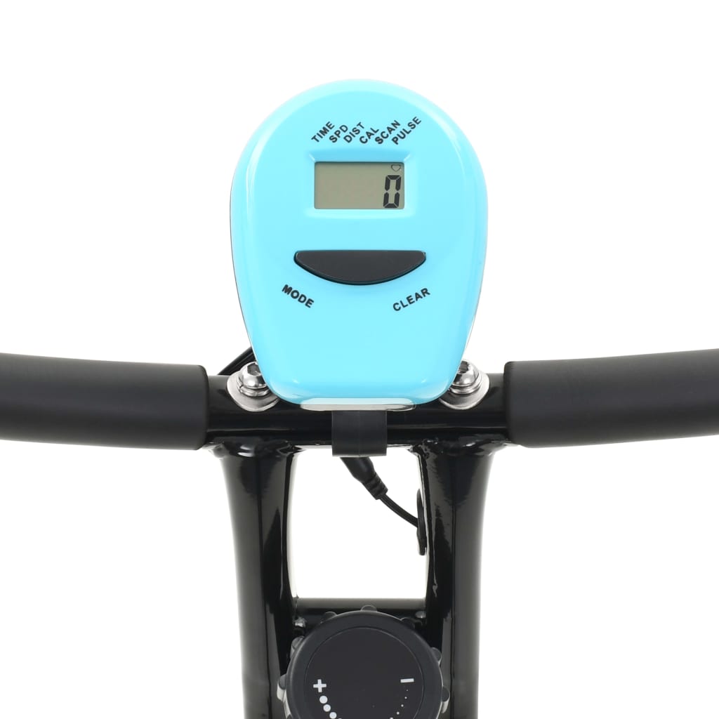 Berkfield Magnetic Exercise X-Bike with Pulse Measurement Black and Blue