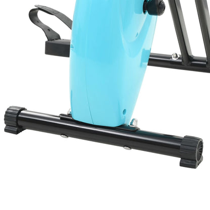 Berkfield Magnetic Exercise X-Bike with Pulse Measurement Black and Blue