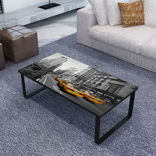 Berkfield Coffee Table with Glass Top Rectangular