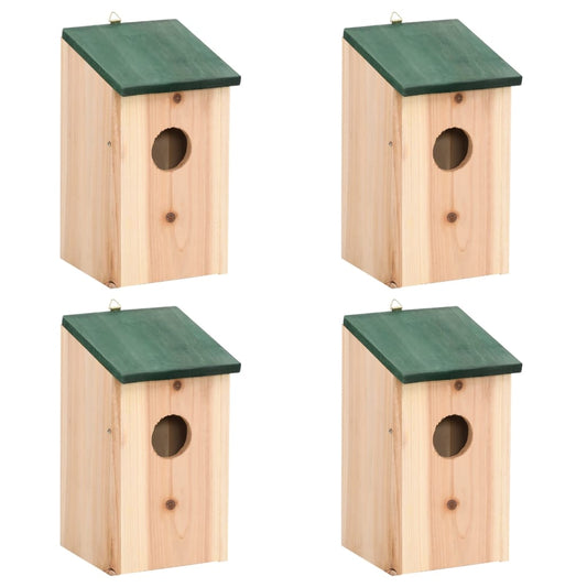 Berkfield Bird Houses 4 pcs Wood 12x12x22 cm