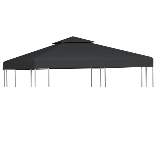 Berkfield Gazebo Cover Canopy Replacement 310 g / m�__ Dark Grey 3 x 3 m