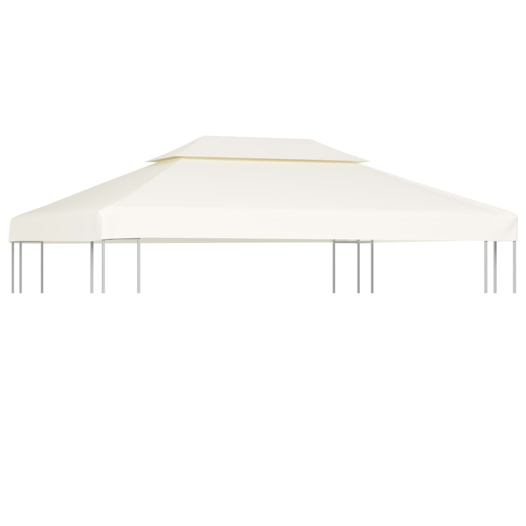 Berkfield Gazebo Cover Canopy Replacement 310 g / m�__ Cream White 3 x 4 m