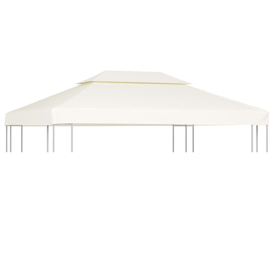 Berkfield Gazebo Cover Canopy Replacement 310 g / m�__ Cream White 3 x 4 m