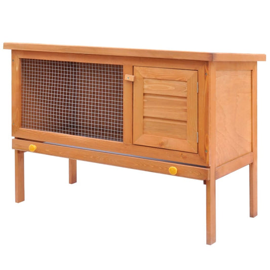 Berkfield Outdoor Rabbit Hutch Small Animal House Pet Cage 1 Layer Wood