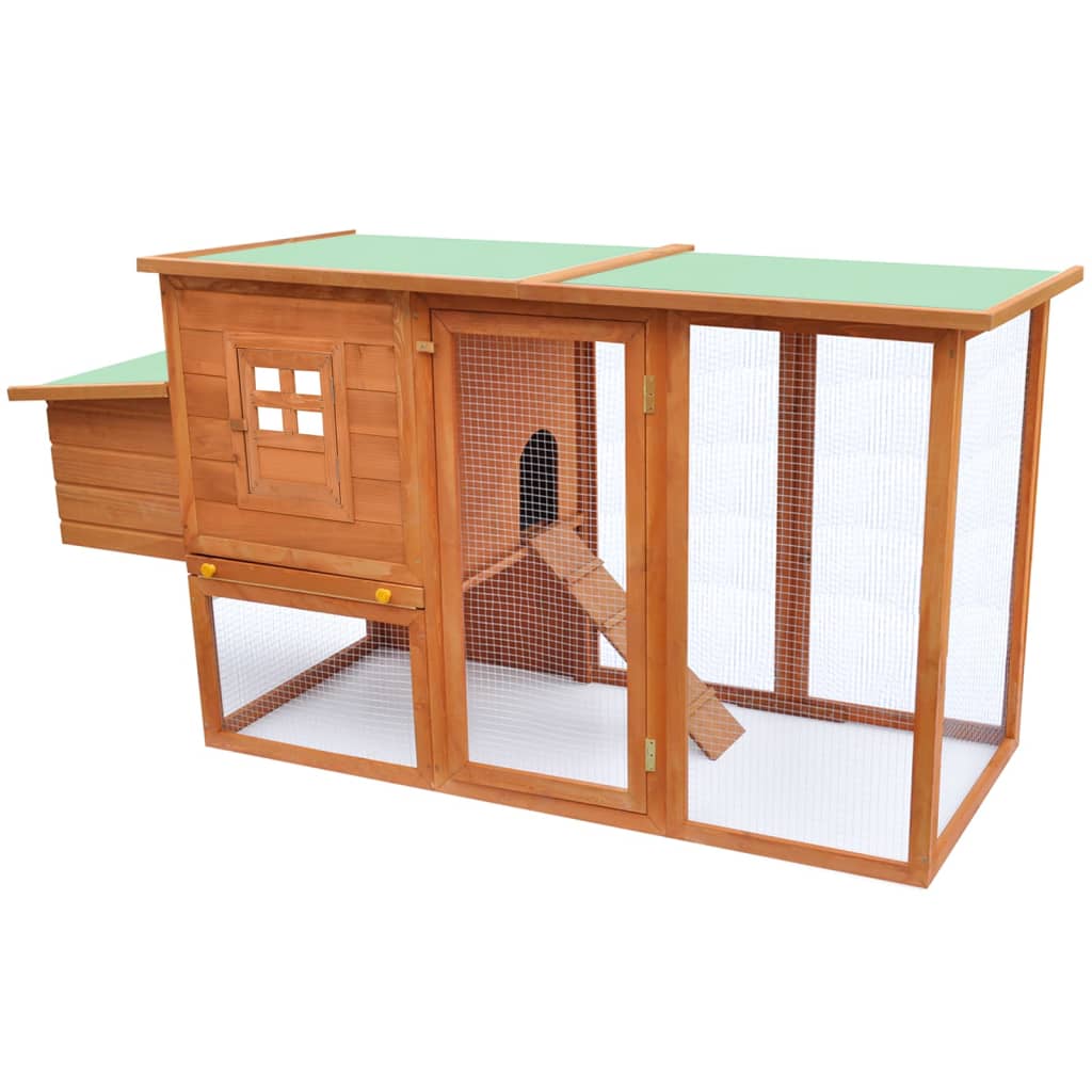 Berkfield Outdoor Chicken Cage Hen House with 1 Egg Cage Wood