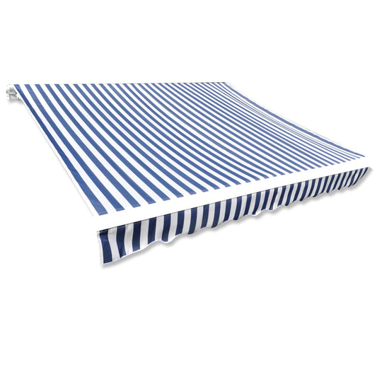 Berkfield Awning Top Sunshade Canvas Blue & White 6 x 3 m