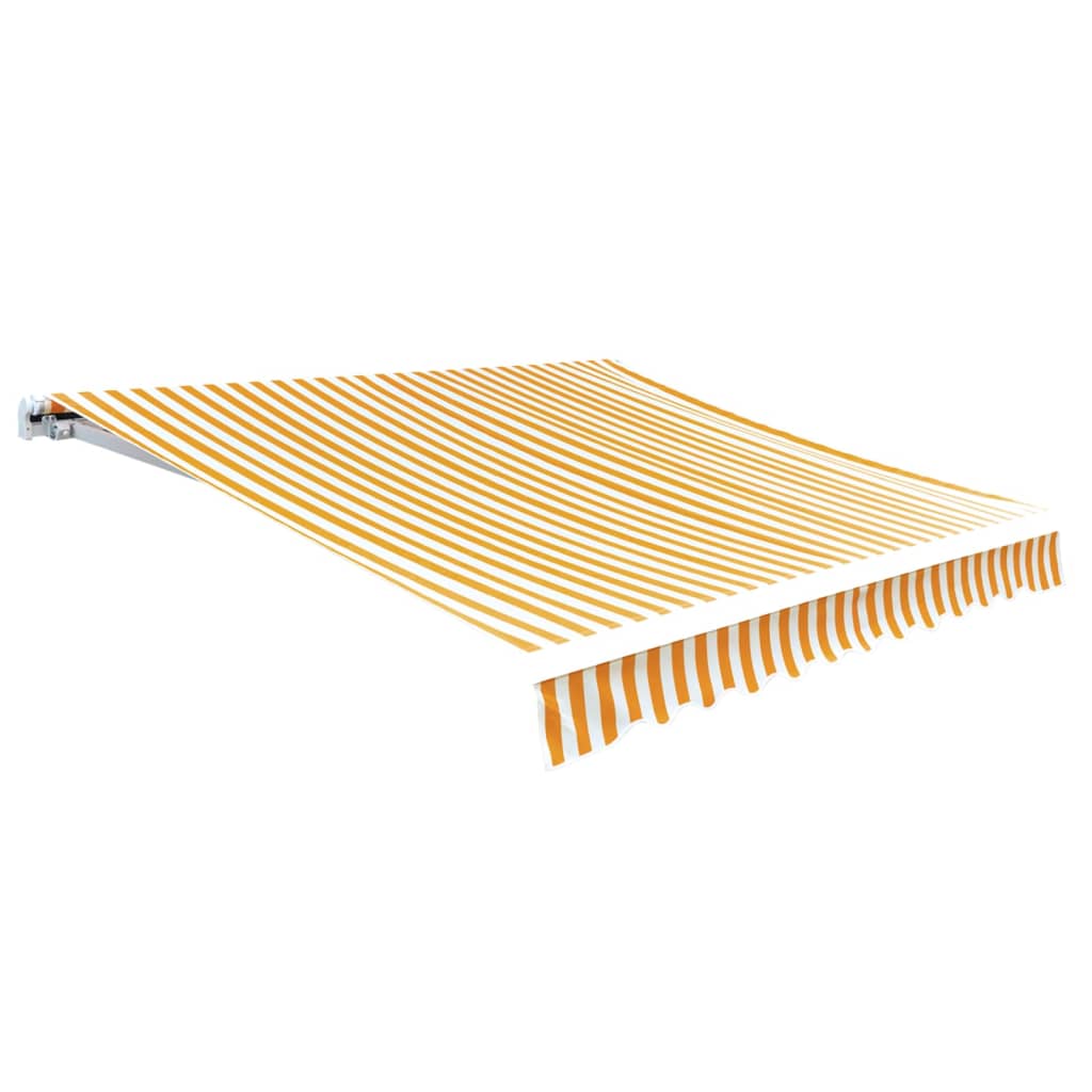 Berkfield Awning Top Sunshade Canvas Sunflower Yellow & White 4 x 3 m