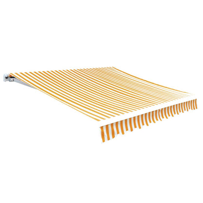 Berkfield Awning Top Sunshade Canvas Sunflower Yellow & White 4 x 3 m