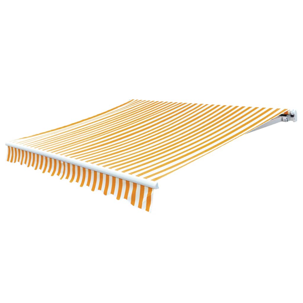Berkfield Awning Top Sunshade Canvas Sunflower Yellow & White 4 x 3 m