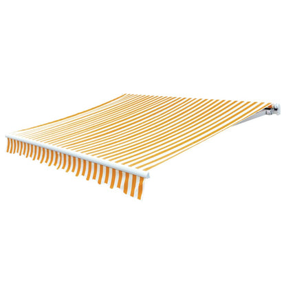 Berkfield Awning Top Sunshade Canvas Sunflower Yellow & White 4 x 3 m