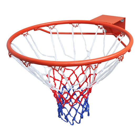 Berkfield Basketball Goal Hoop Set Rim with Net Orange 45 cm