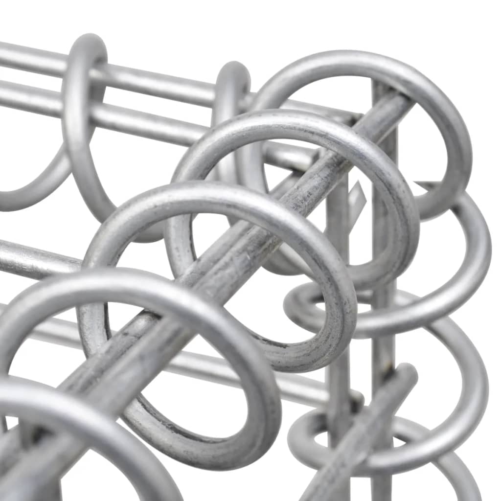 Berkfield Gabion Basket with Lids Galvanised Wire 100 x 100 x 30 cm