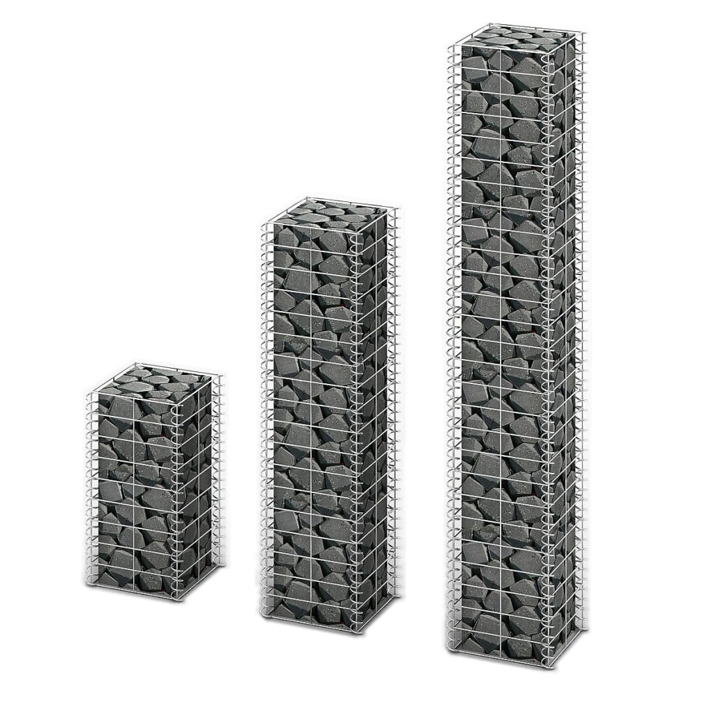 Berkfield 3 Piece Gabion Set Galvanised Wire