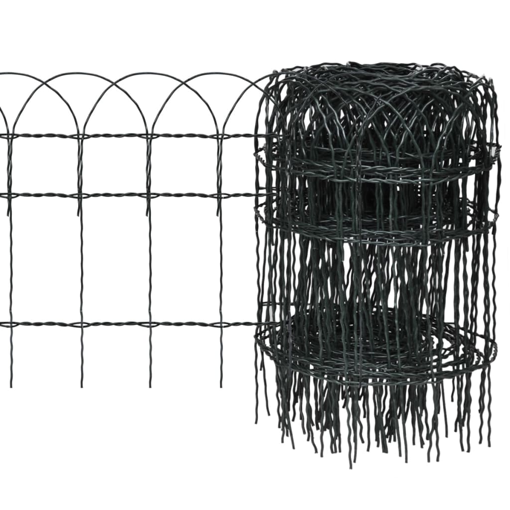 Berkfield Garden Border Fence Powder-coated Iron 10x0.4 m