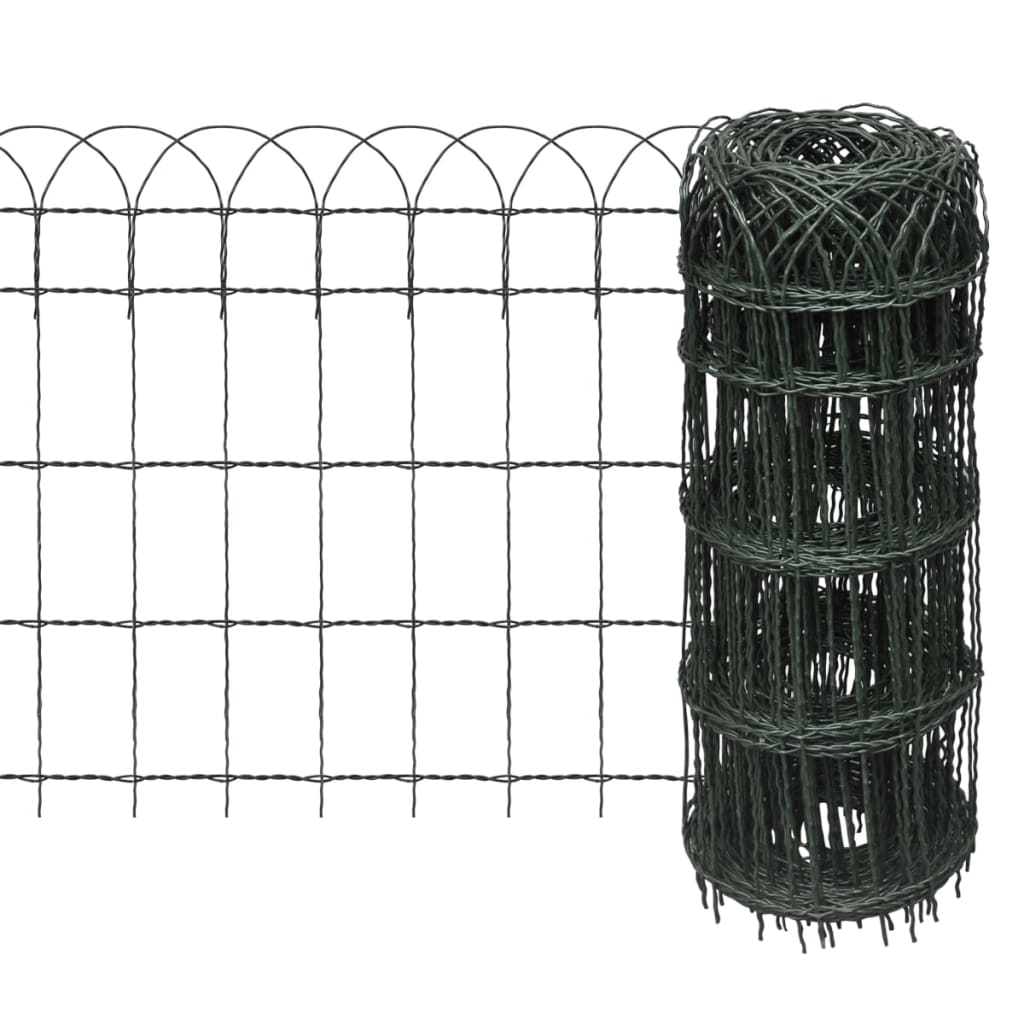 Berkfield Garden Border Fence Powder-coated Iron 10x0.65 m
