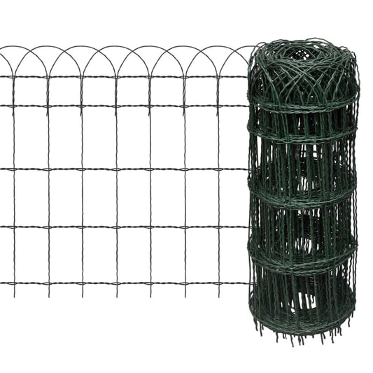 Berkfield Garden Border Fence Powder-coated Iron 10x0.65 m