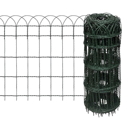 Berkfield Garden Border Fence Powder-coated Iron 25x0.65 m