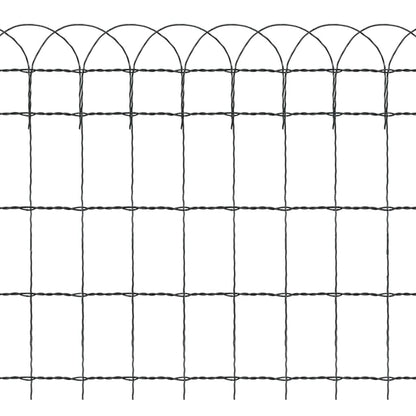 Berkfield Garden Border Fence Powder-coated Iron 25x0.65 m