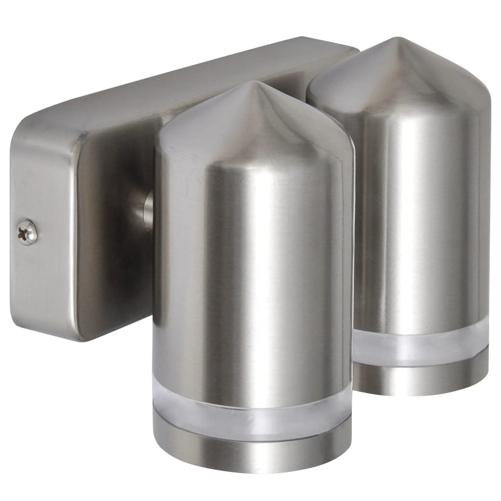 Berkfield LED Wall Lamp Stainless Steel Down with Cone Head
