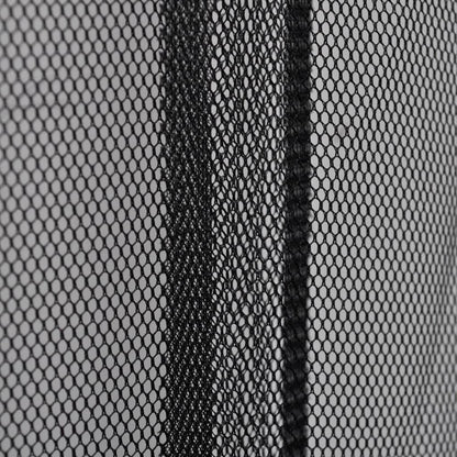 Insect Door Screen 4-Piece Mesh Curtain 220 x 100 cm Black Polyester
