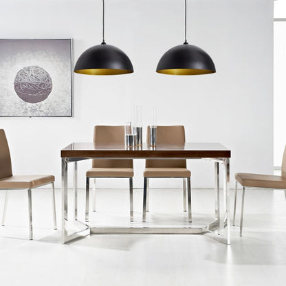 Berkfield Ceiling Lamp 2 pcs Height-adjustable Semi-spherical Black