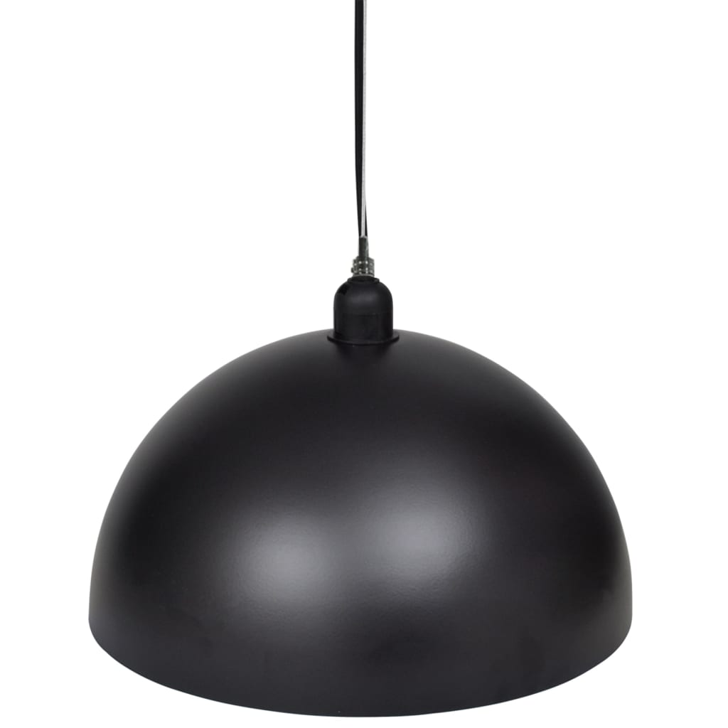 Berkfield Ceiling Lamp 2 pcs Height-adjustable Semi-spherical Black