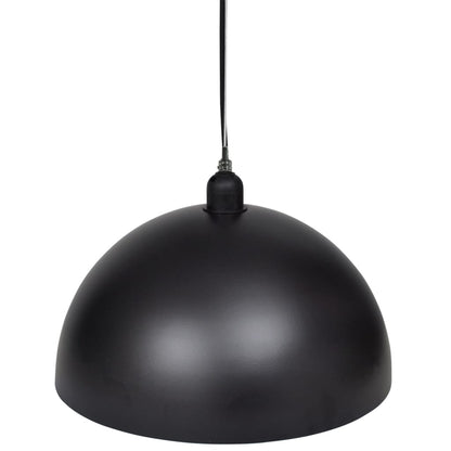 Berkfield Ceiling Lamp 2 pcs Height-adjustable Semi-spherical Black