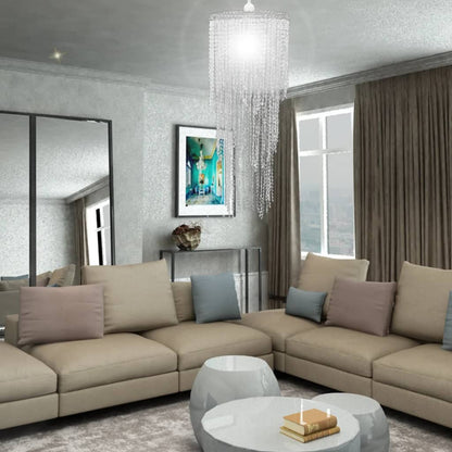 Crystal Pendant Chandelier 26 x 70 cm