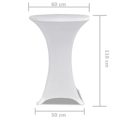 Standing Table Cover �_�”�_ 60cm White Stretch 2 pcs
