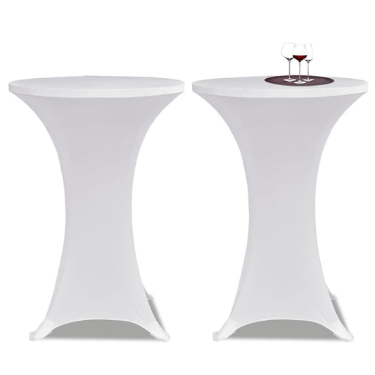 Standing Table Cover �_�”�_ 60cm White Stretch 2 pcs