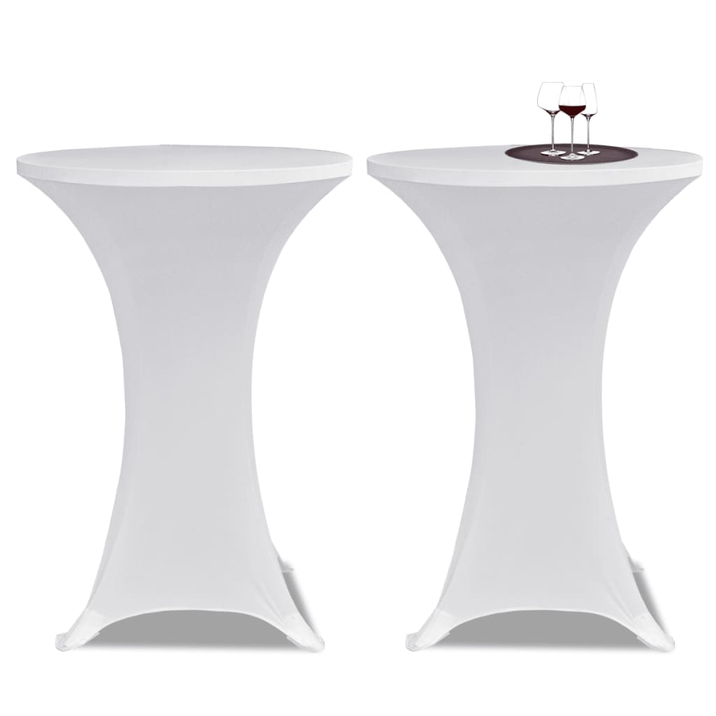 Standing Table Cover �_�”�_70cm White Stretch 2 pcs