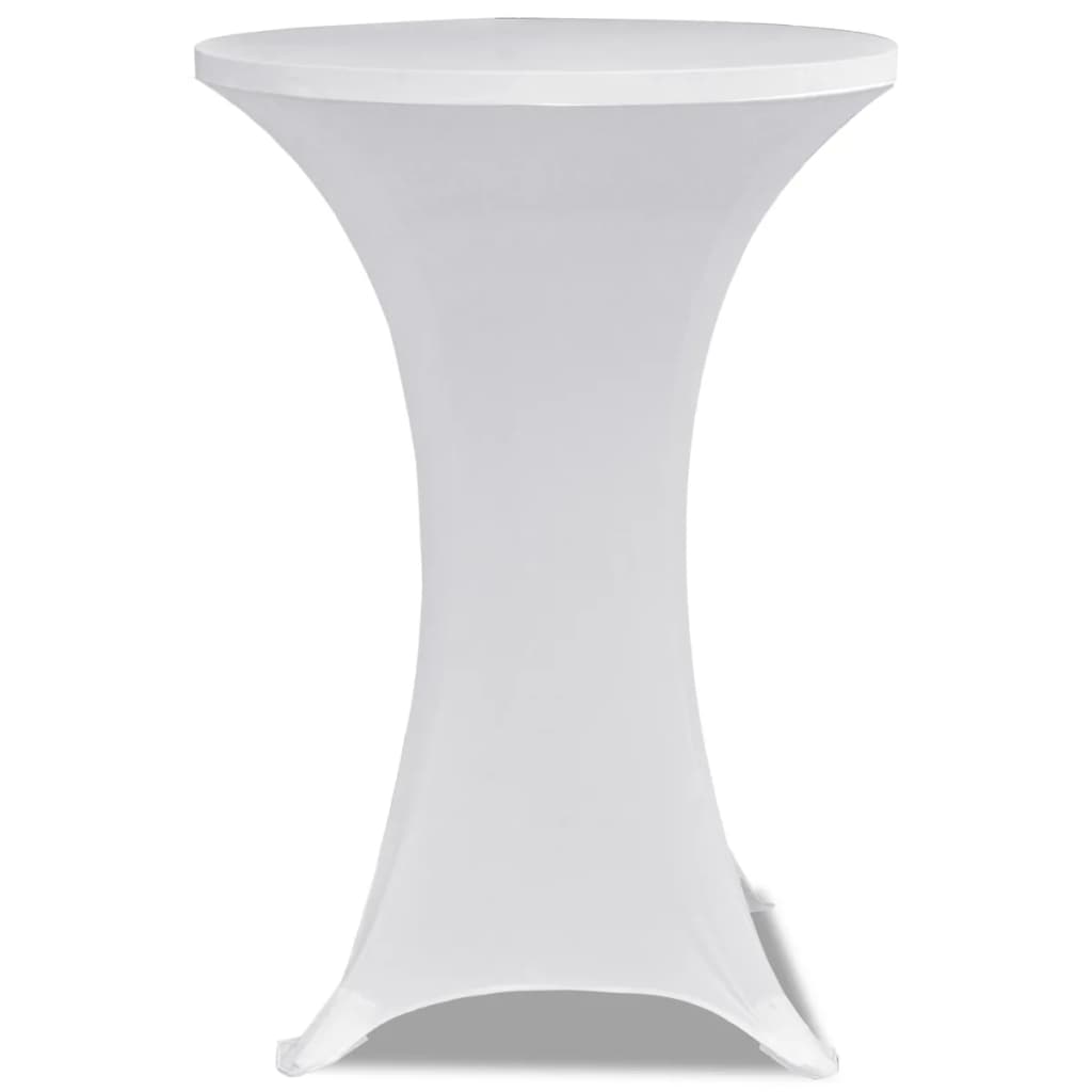 Standing Table Cover �_�”�_80cm White Stretch 2 pcs