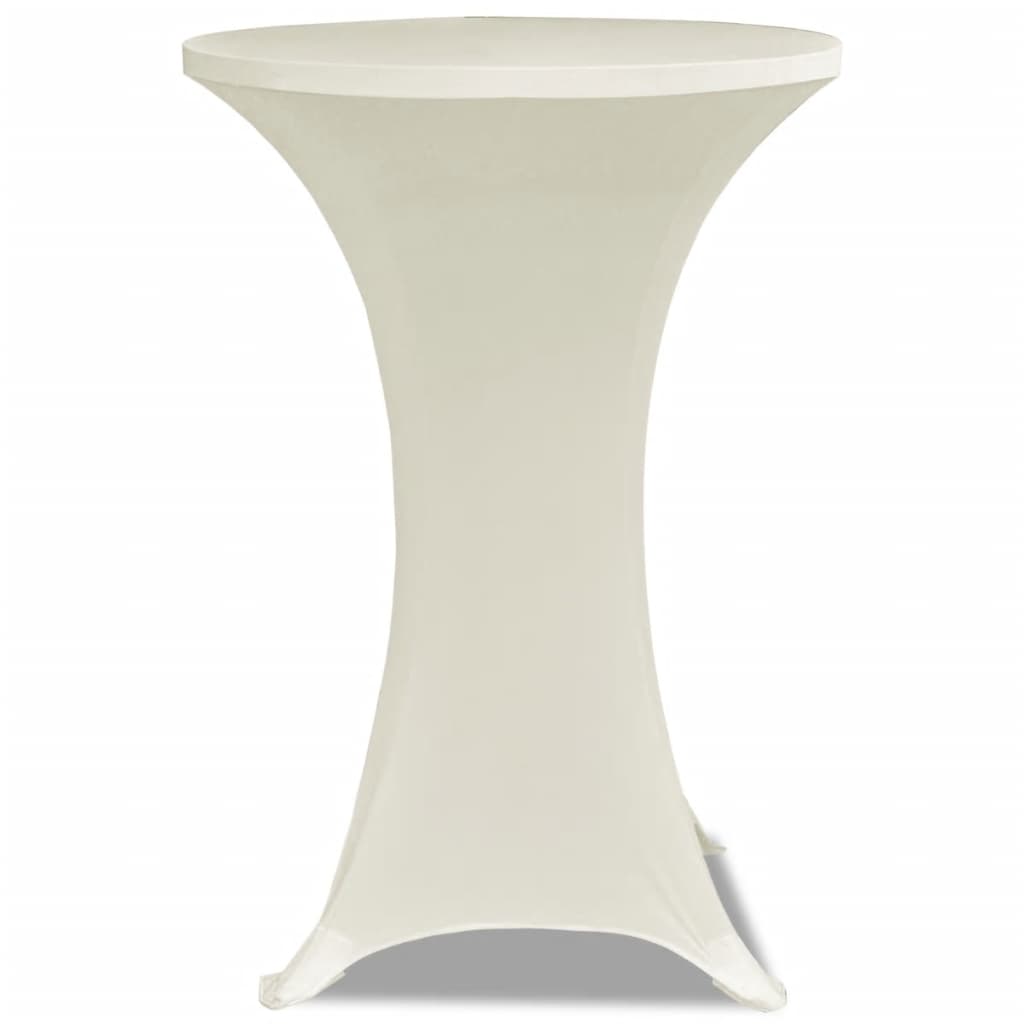 Standing Table Cover �_�”�_70cm Cream Stretch 2 pcs