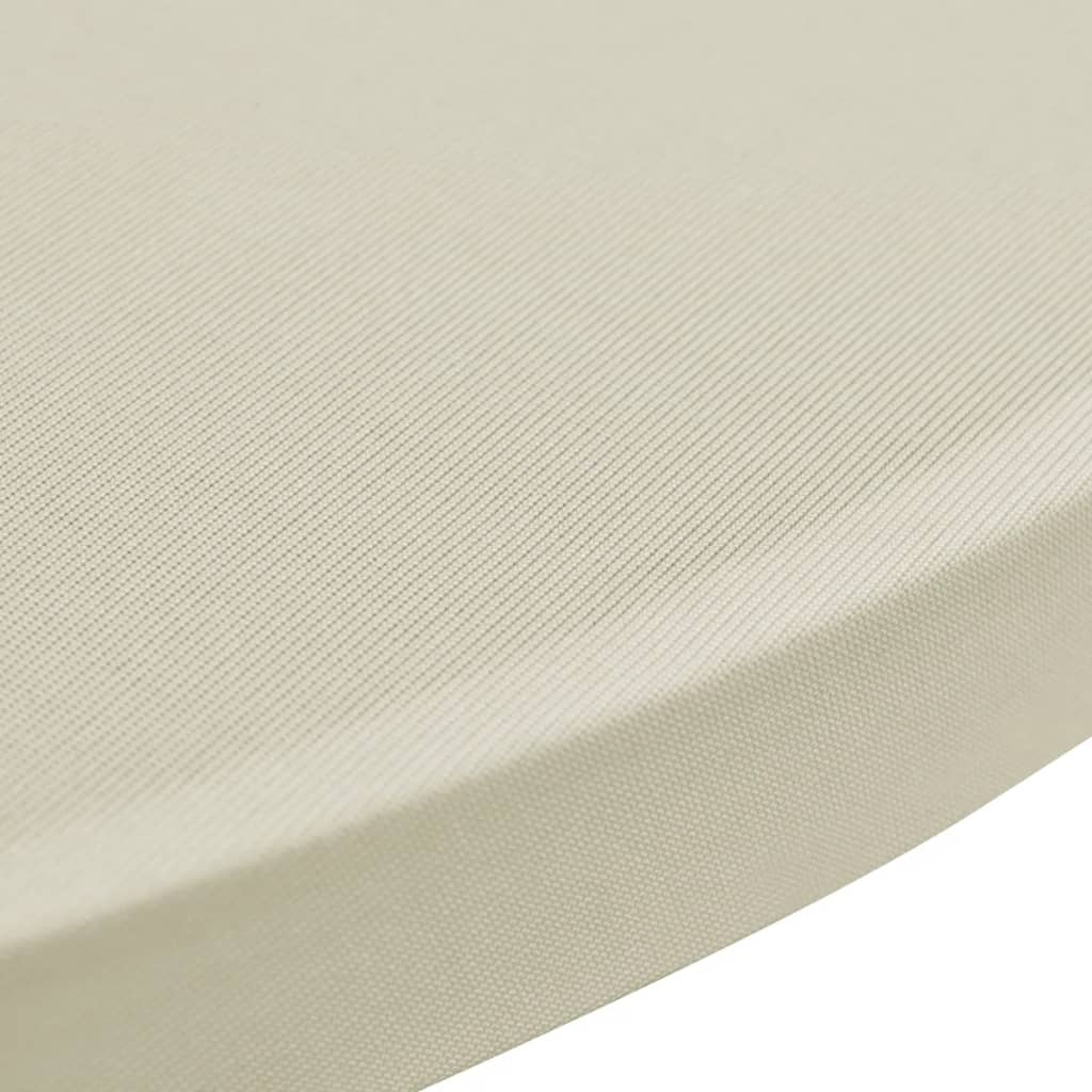 Standing Table Cover �_�”�_70cm Cream Stretch 2 pcs