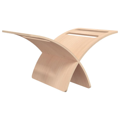 Berkfield Wooden Magazine Rack Floor Standing Natural