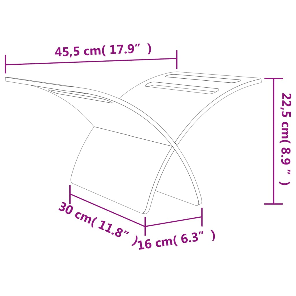Berkfield Wooden Magazine Rack Floor Standing Natural