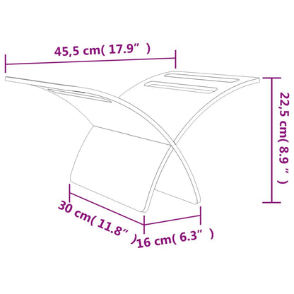 Berkfield Wooden Magazine Rack Floor Standing Natural