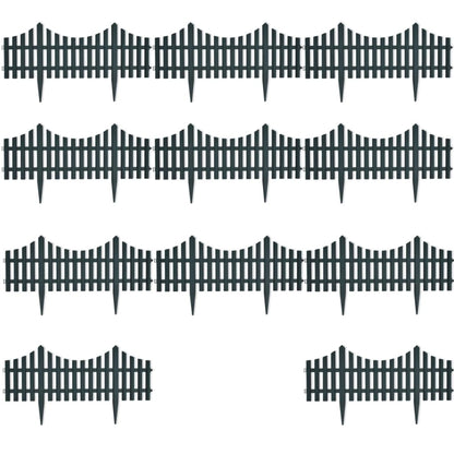 Berkfield 17 pcs Lawn Dividers 10 m Green