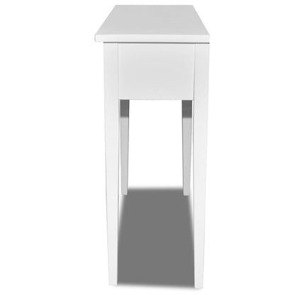 Berkfield Dressing Console Table with Two Drawers White