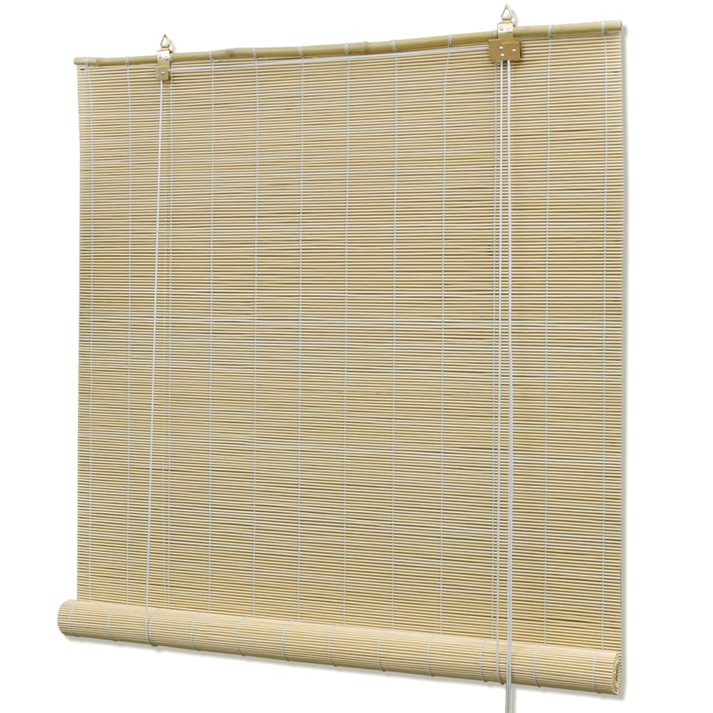 Berkfield Natural Bamboo Roller Blinds 80 x 160 cm