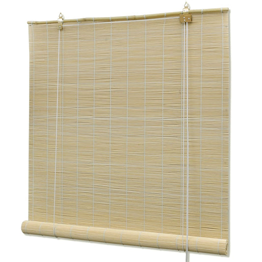 Berkfield Natural Bamboo Roller Blinds 80 x 160 cm