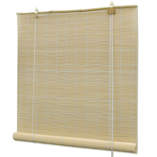 Berkfield Natural Bamboo Roller Blinds 140 x 160 cm