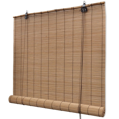 Berkfield Brown Bamboo Roller Blinds 150 x 220 cm