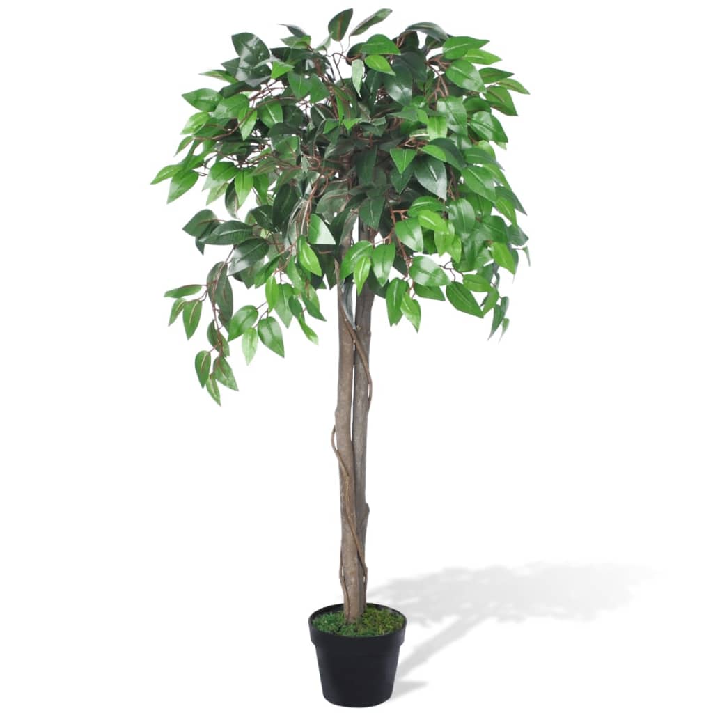 Berkfield Artificial Plant Ficus Tree with Pot 110 cm