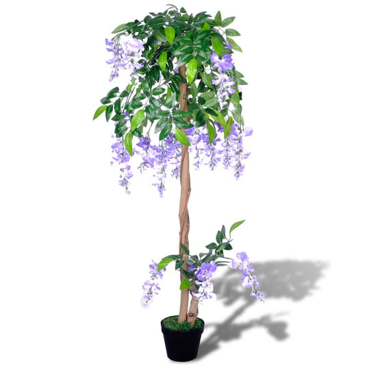 Berkfield Artificial Wisteria with Pot 120 cm